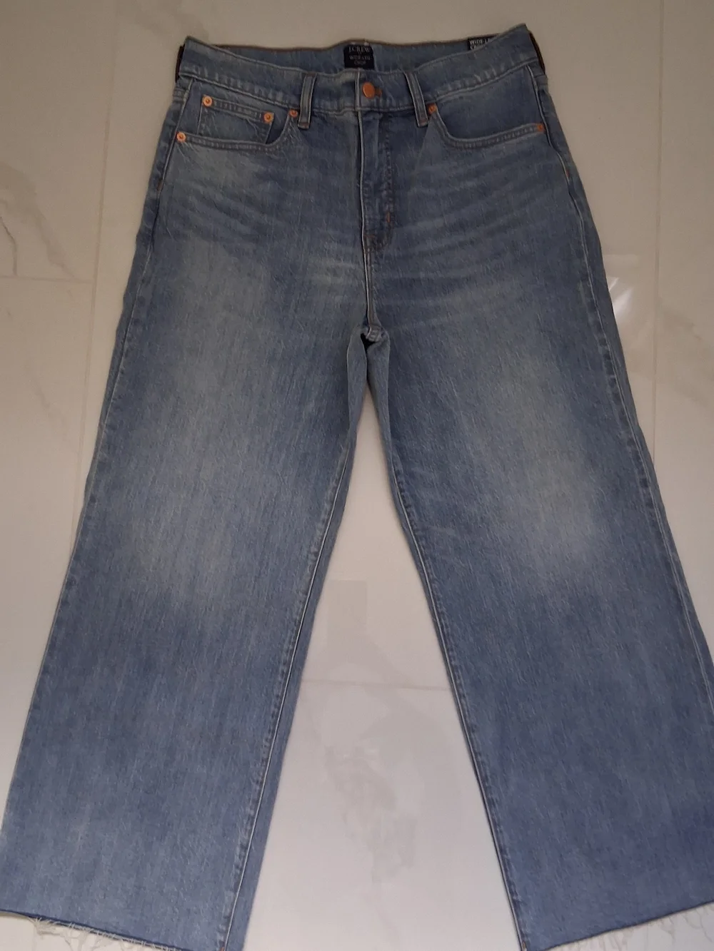 J. Crew Light Blue Relaxed Wide-Leg Crop Jeans
